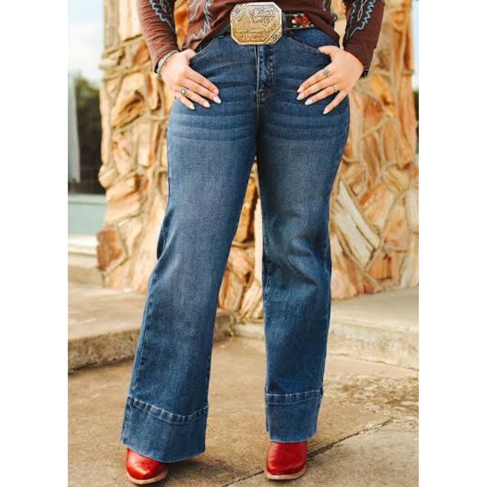 Lucky & Blessed Trouser Jeans Women 8 Blue New With Tags
